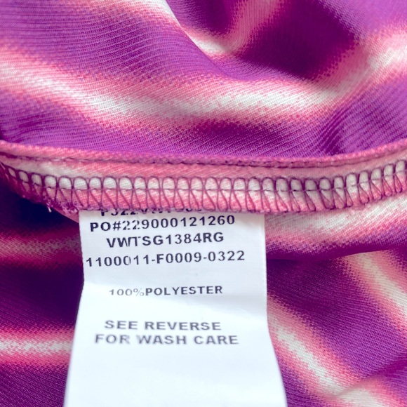 Van Huesen classy tie neck top in shade of purple and pink, brand new L size - Picture 7 of 7